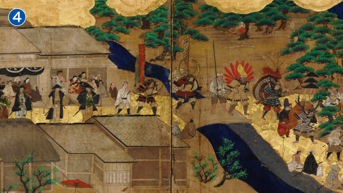 住吉祭礼図屏風（右隻） 堺市博物館蔵４