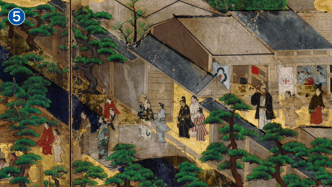 住吉祭礼図屏風（右隻） 堺市博物館蔵５