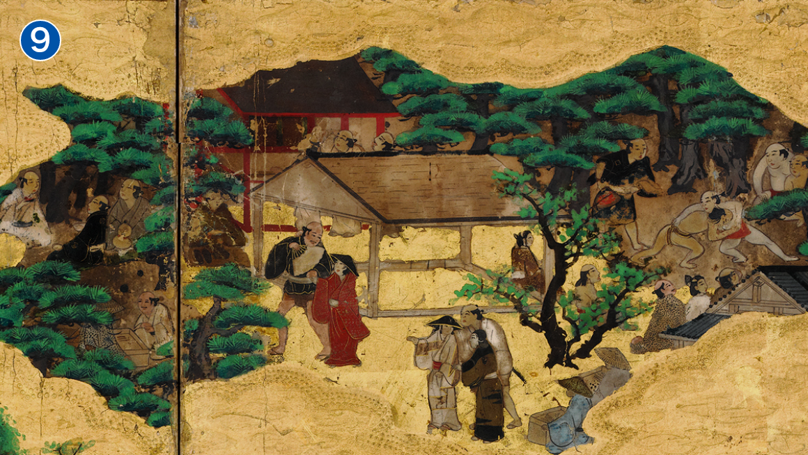 住吉祭礼図屏風（右隻） 堺市博物館蔵９